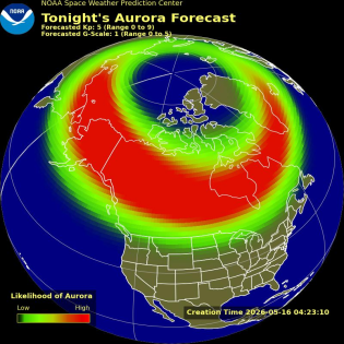 Auroral Viewline Forecast - Northern Hemisphere