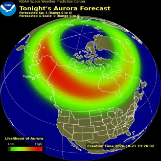 Auroral Viewline Forecast - Northern Hemisphere